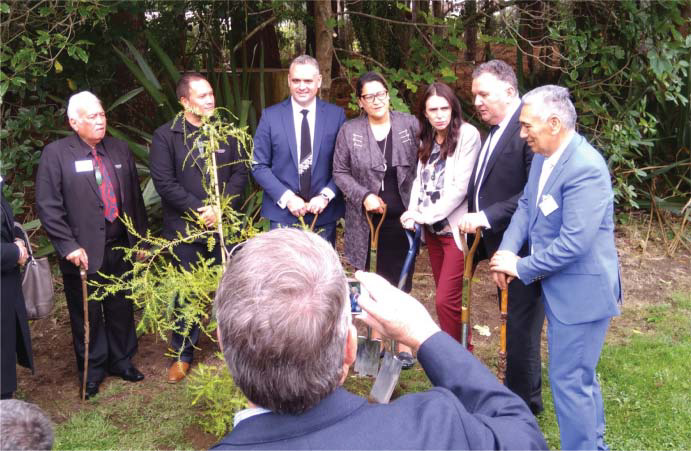 Commemorative tree planting at the official opening of the new